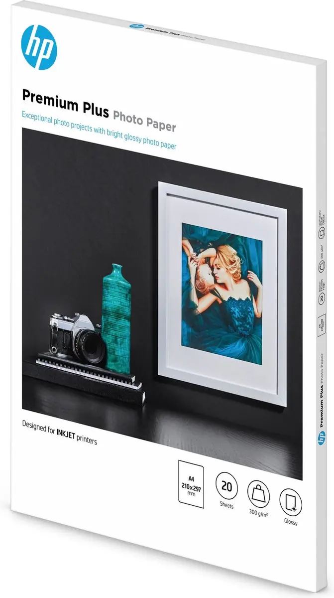 HP Premium Plus Glanzend Fotopapier CR672A - 20 Vel A4