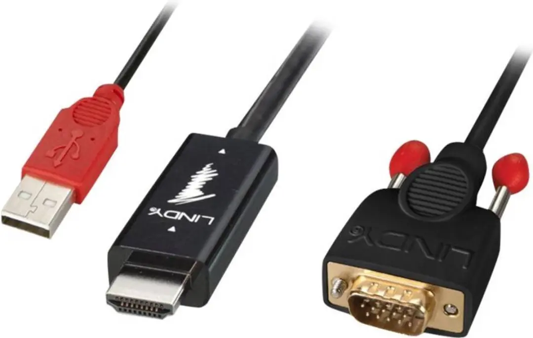 Lindy HDMI-VGA Adapterkabel 41457 3.00m - Zwart