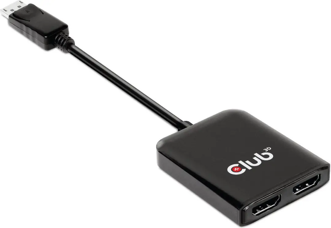 Club 3D MST Hub DisplayPort 1.4 naar HDMI/DisplayPort 4K60Hz - Zwart