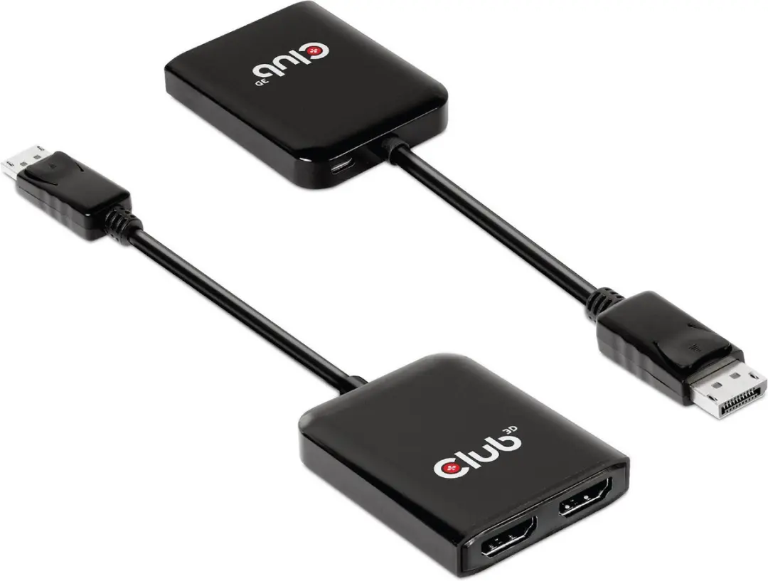 Club 3D MST Hub DisplayPort 1.4 naar HDMI/DisplayPort 4K60Hz - Zwart