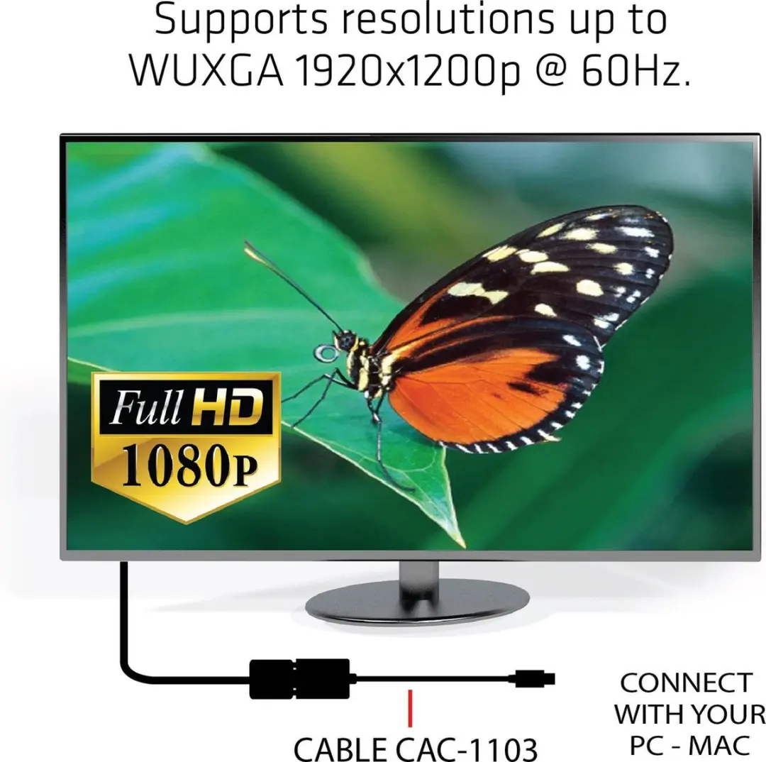 Club3D CAC-1103 Mini DisplayPort naar VGA Adapter - Zwart