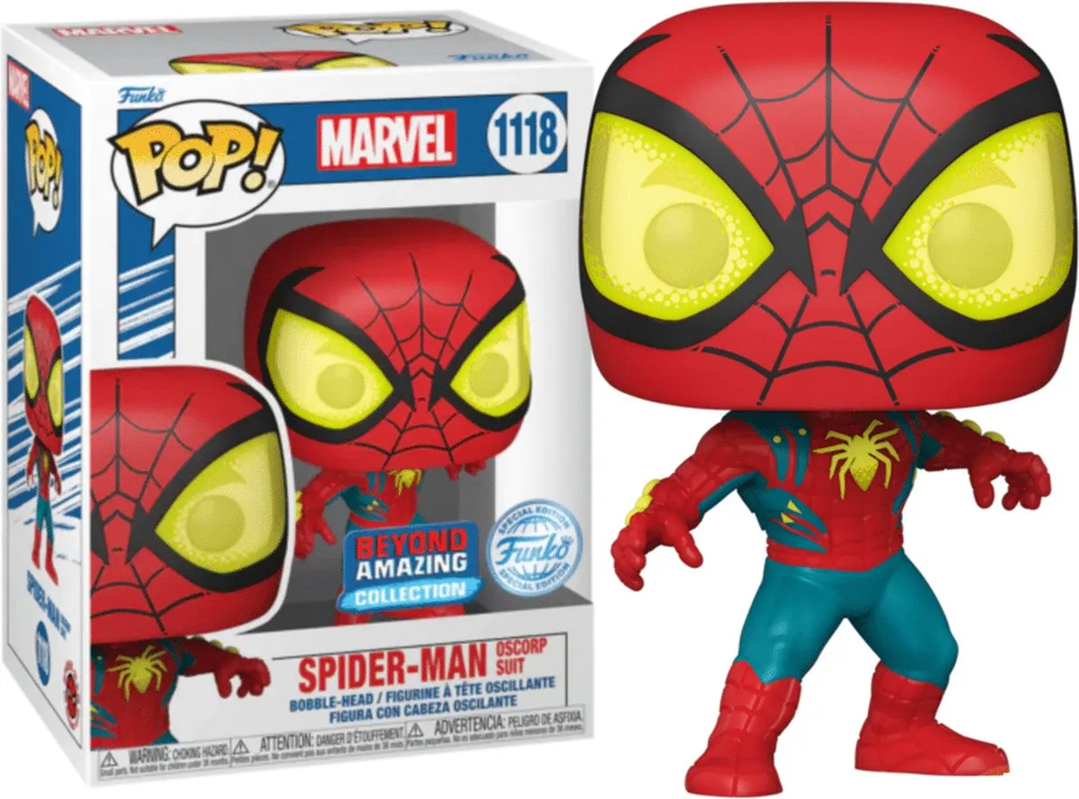 Funko Marvel POP! 66626 Spiderman Oscorp Suit - Beyond Amazing Exclusive