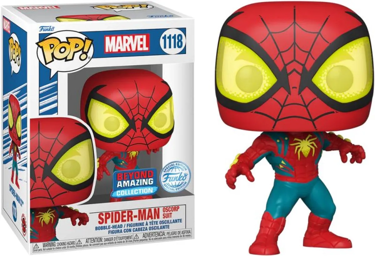 Funko Marvel POP! 66626 Spiderman Oscorp Suit - Beyond Amazing Exclusive