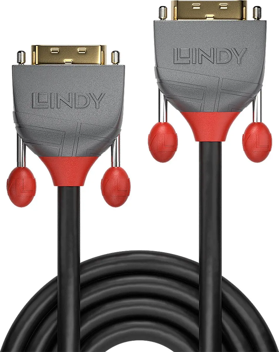 Lindy Anthra Line DVI-kabel DVI-D 5m - Zwart
