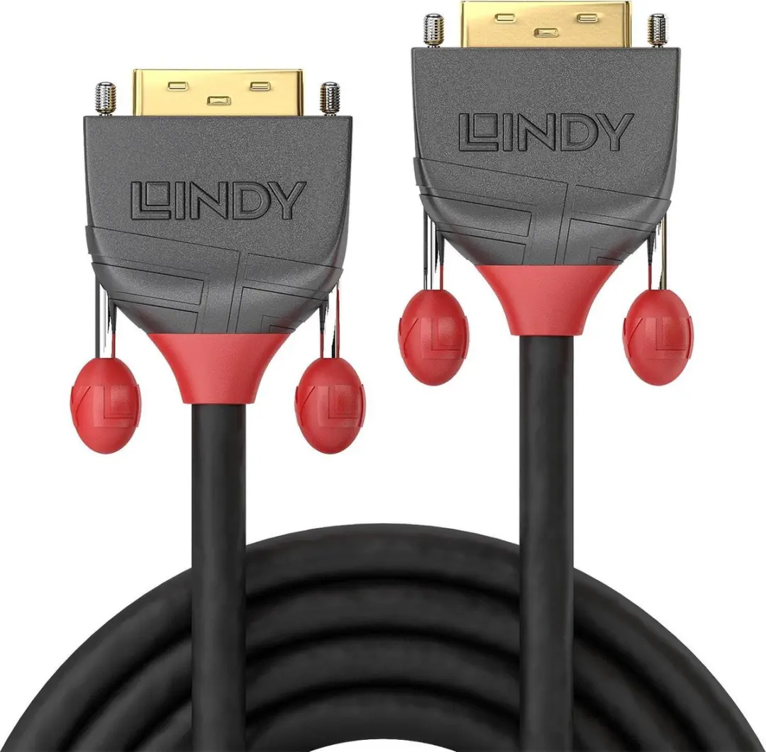 Lindy Anthra Line DVI-kabel DVI-D 5m - Zwart