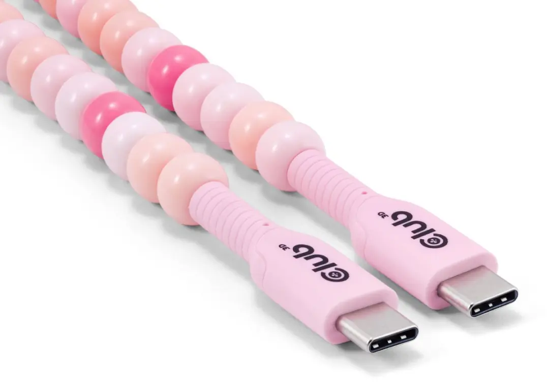 Club3D USB-C Kralenkabel CAC-3010 - Roze