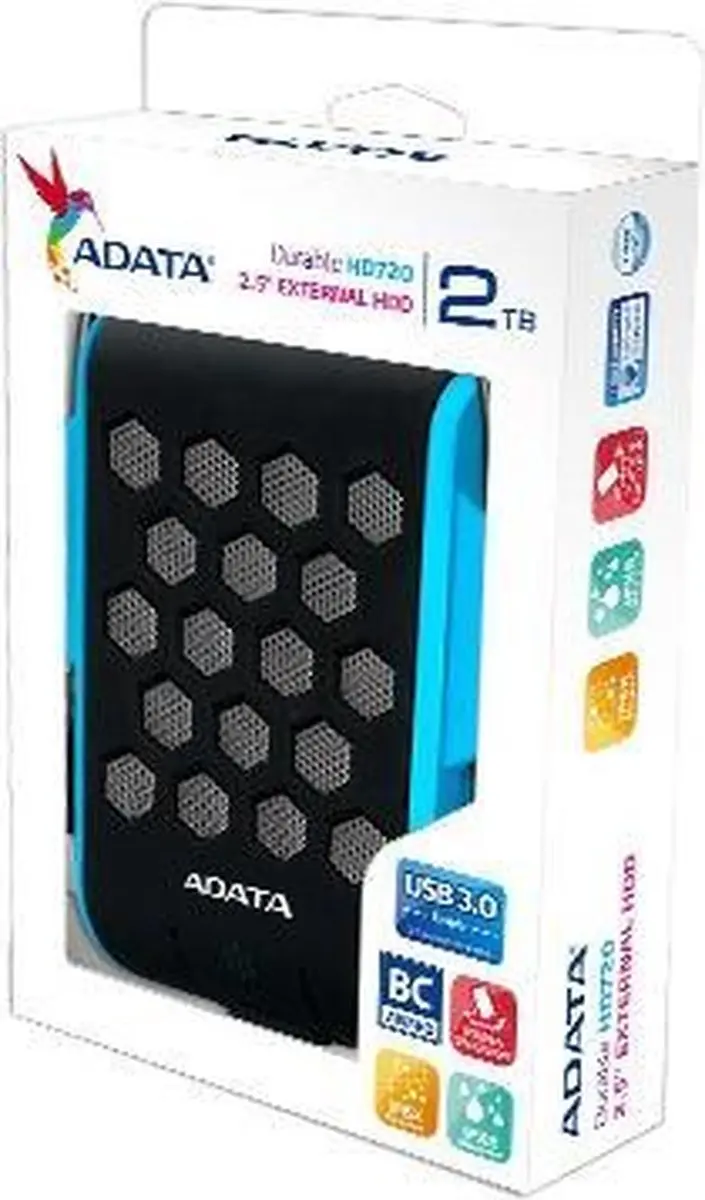 ADATA DashDrive Durable HD720 Externe Harde Schijf 2TB - Blauw