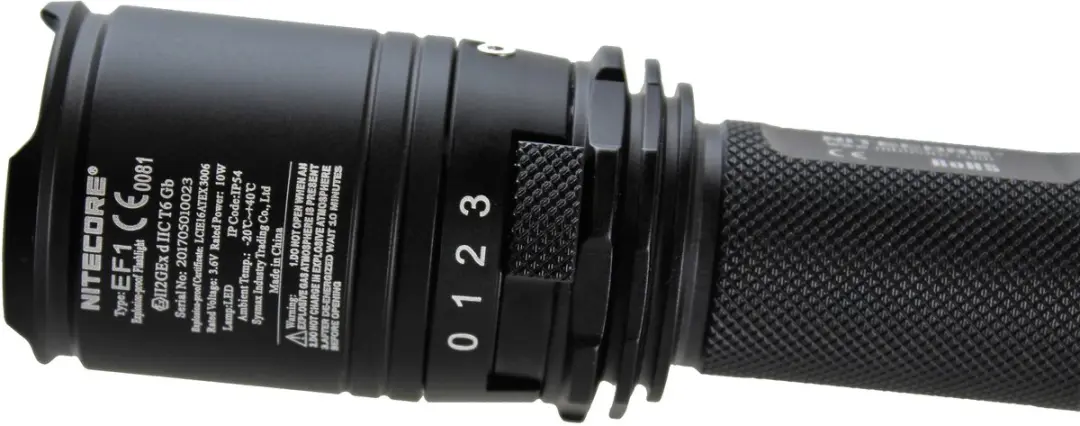 Nitecore EF1 ATEX Zaklamp 830 Lm - Zwart - afbeelding 3 van 6