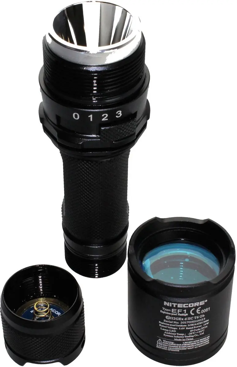 Nitecore EF1 ATEX Zaklamp 830 Lm - Zwart - afbeelding 4 van 6