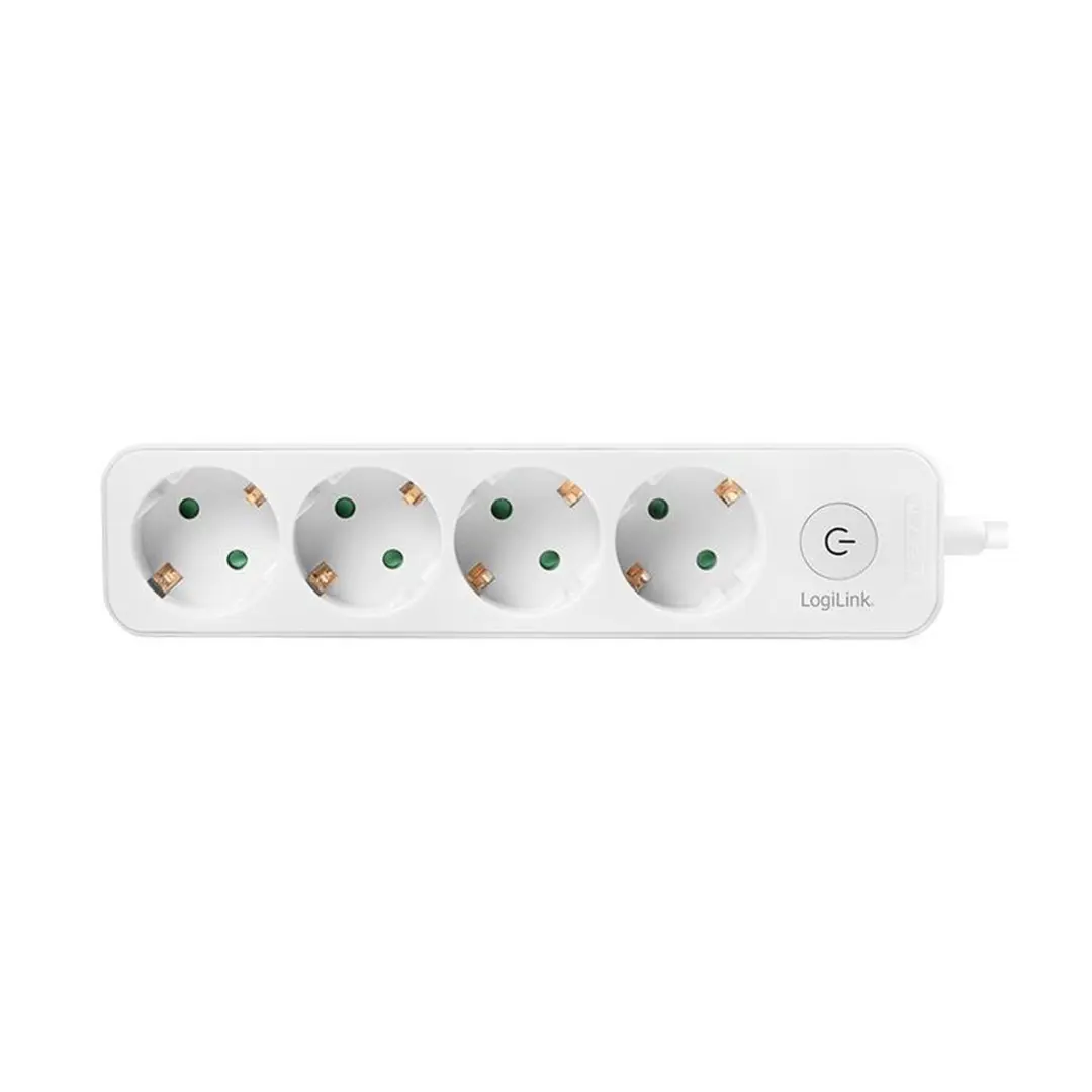 Logilink LPS245 Power Uitbreiding 1,5m - 4x AC - Wit
