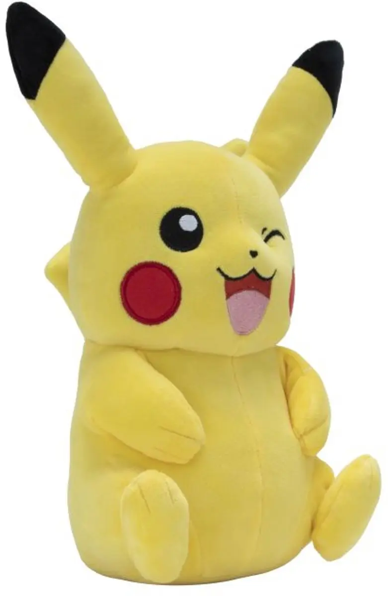 Pokémon Knuffel Pikachu 30cm - Geel/Rood/Zwart