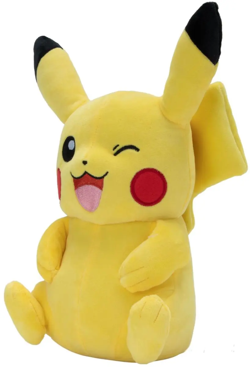 Pokémon Knuffel Pikachu 30cm - Geel/Rood/Zwart