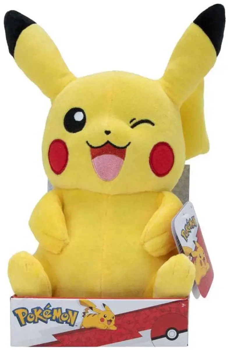 Pokémon Knuffel Pikachu 30cm - Geel/Rood/Zwart