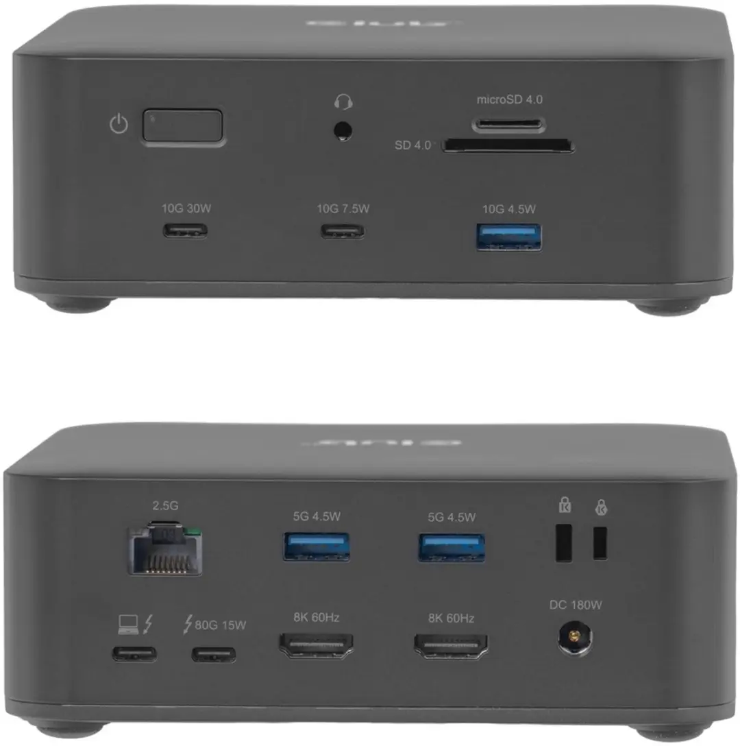 Club 3D 13-1 Thunderbolt 5 Docking Station M.2 - 2x HDMI 8K60Hz - 180W - Zwart - afbeelding 6 van 6