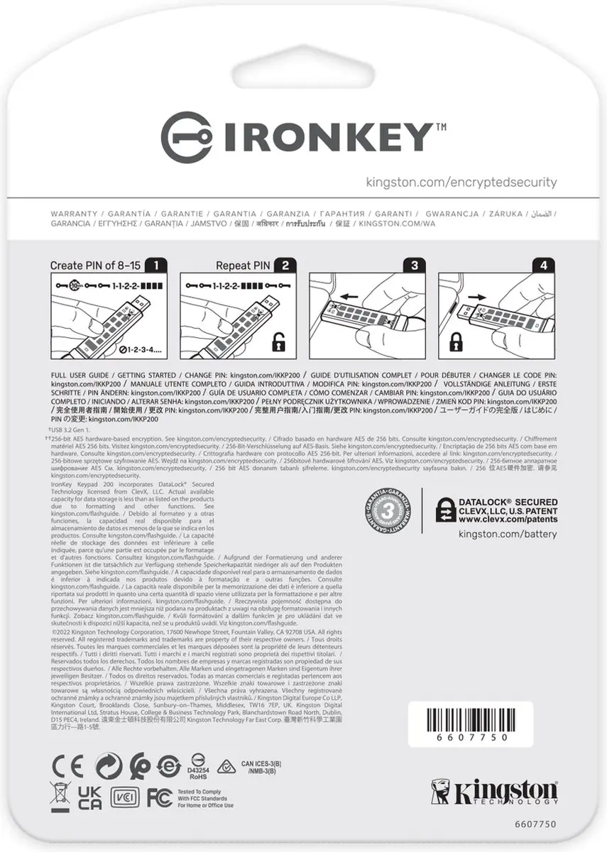 Kingston IronKey 512GB Keypad IKKP200 - Versleuteld