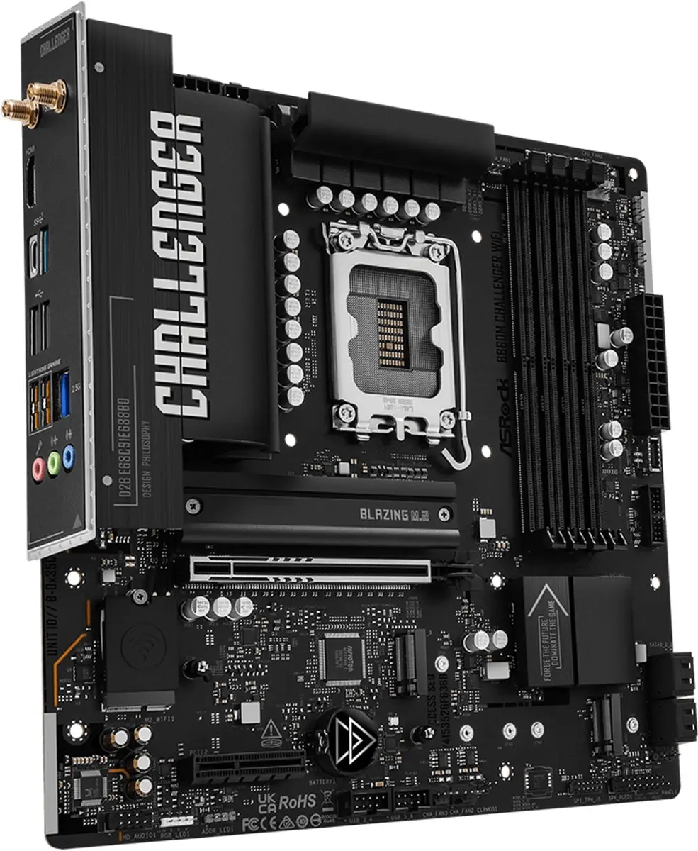 ASRock B860M Challenger WiFi B860 LGA1851 Micro-ATX - 90-MXBUP0-A0UAYZ