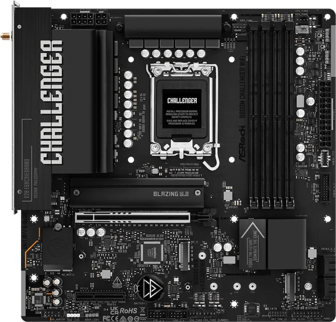 ASRock B860M Challenger WiFi B860 LGA1851 Micro-ATX - 90-MXBUP0-A0UAYZ - afbeelding 6 van 6