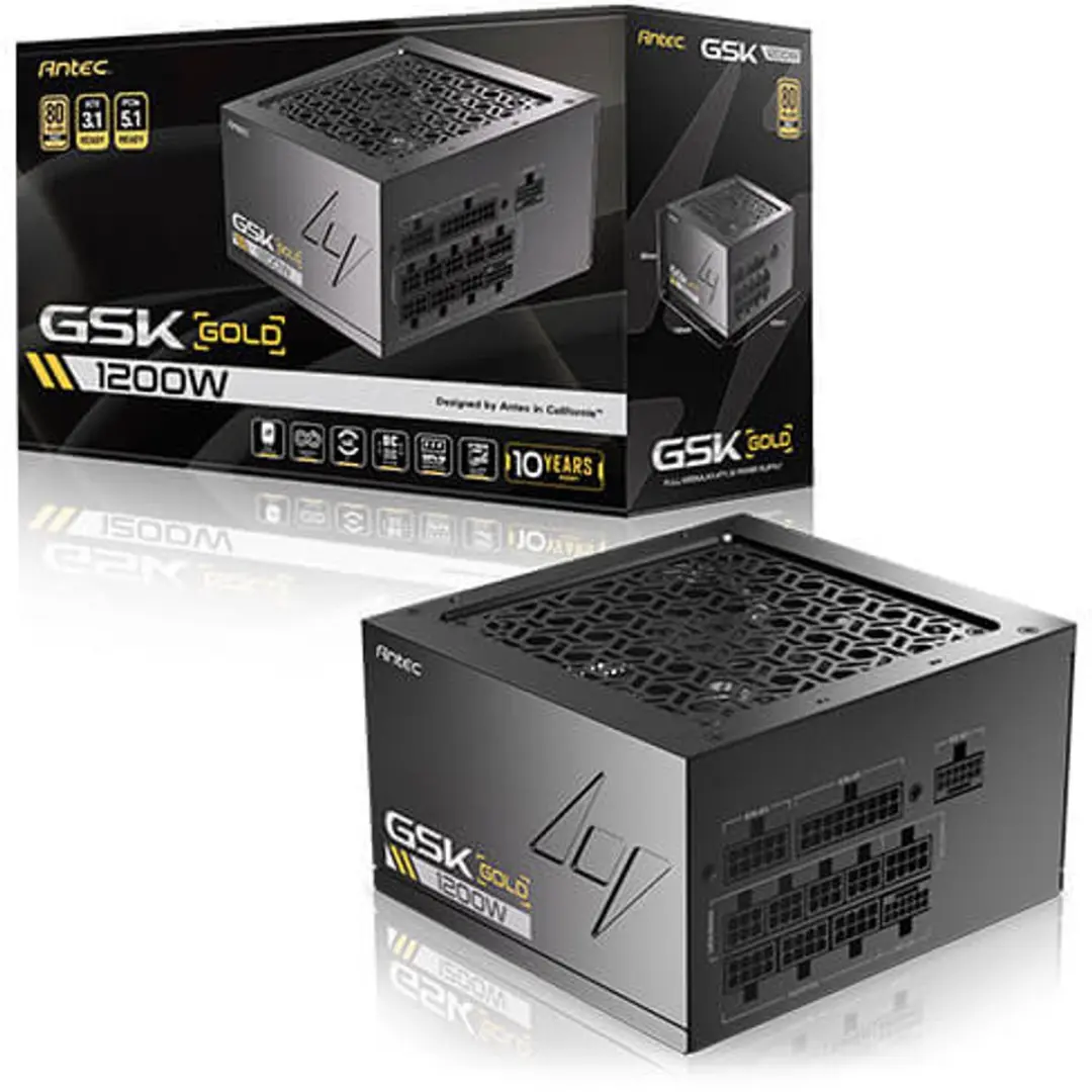 Antec GSK1200 EC Voeding 1200W - ATX 20+4 Pin - Zwart