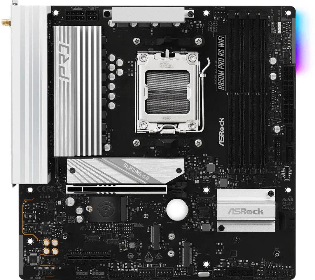 ASRock B850M Pro RS WiFi AM5 - microATX - 90-MXBR70-A0UAYZ