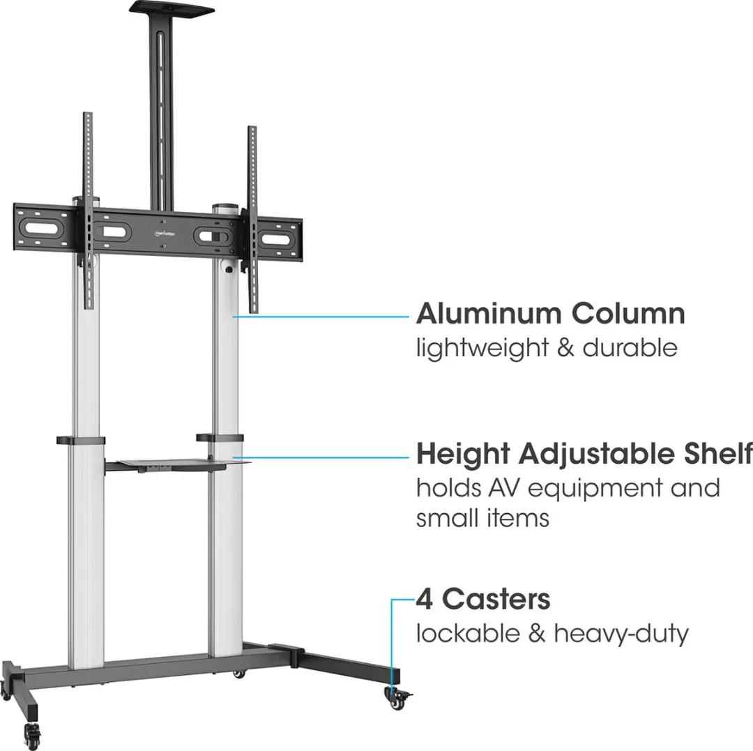 Manhattan 462563 TV-Bevestiging 100" - Zwart/Zilver