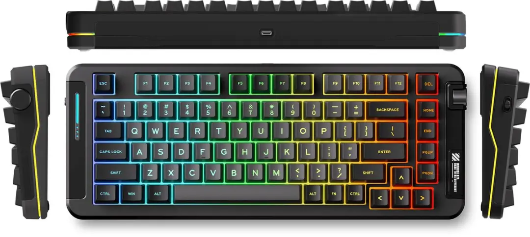 MCHOSE X75 Draadloos Mechanisch Gamingtoetsenbord - Hyacinth Switches - Zwart