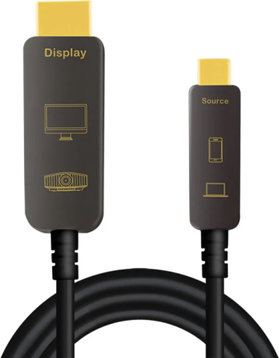 Logilink CUF0100 USB-C naar HDMI Kabel 10m - Zwart