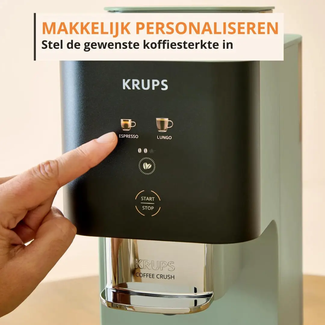 Krups Coffee Crush SA401LE0 Automatische Koffiemachine - Groen - afbeelding 6 van 6