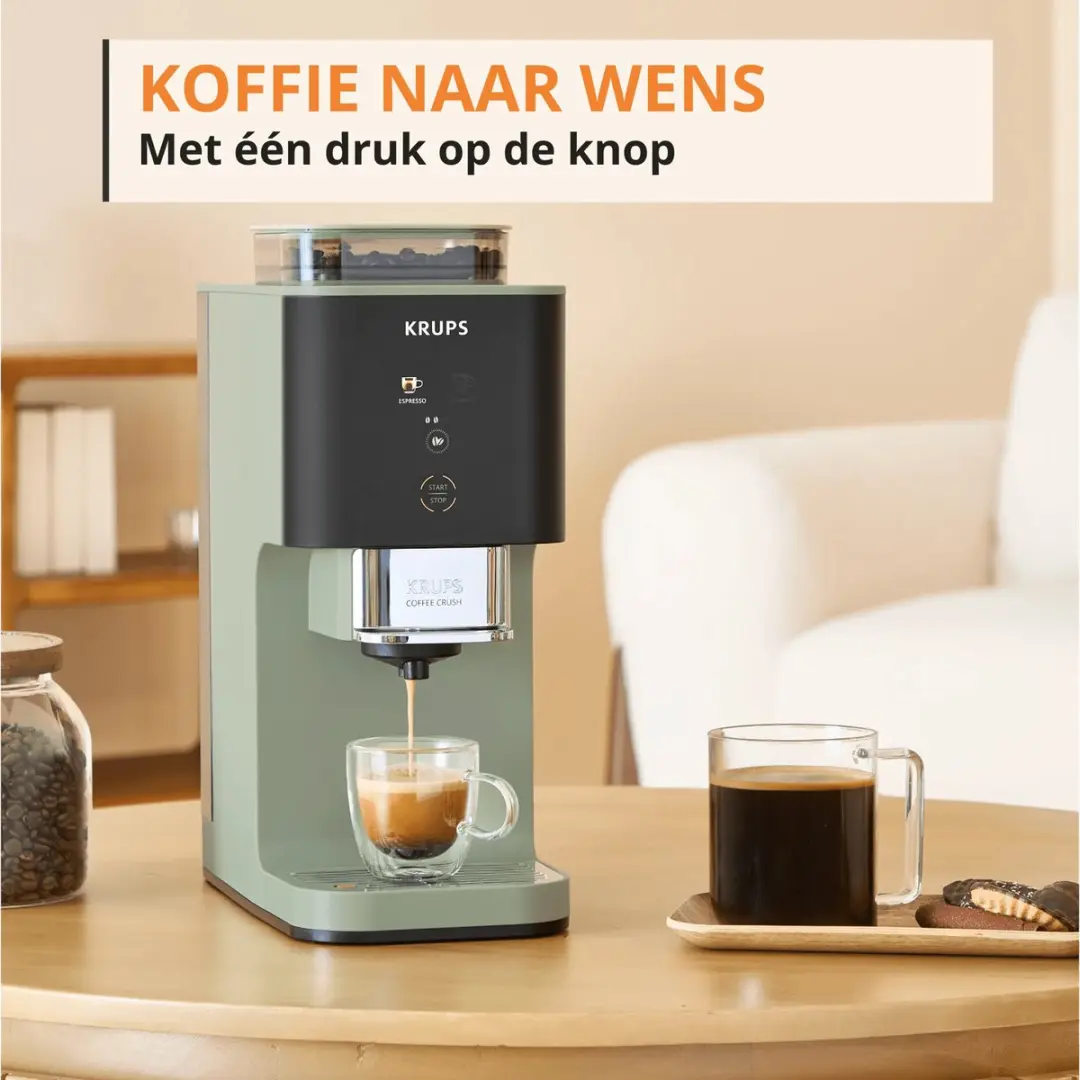 Krups Coffee Crush SA401LE0 Automatische Koffiemachine - Groen