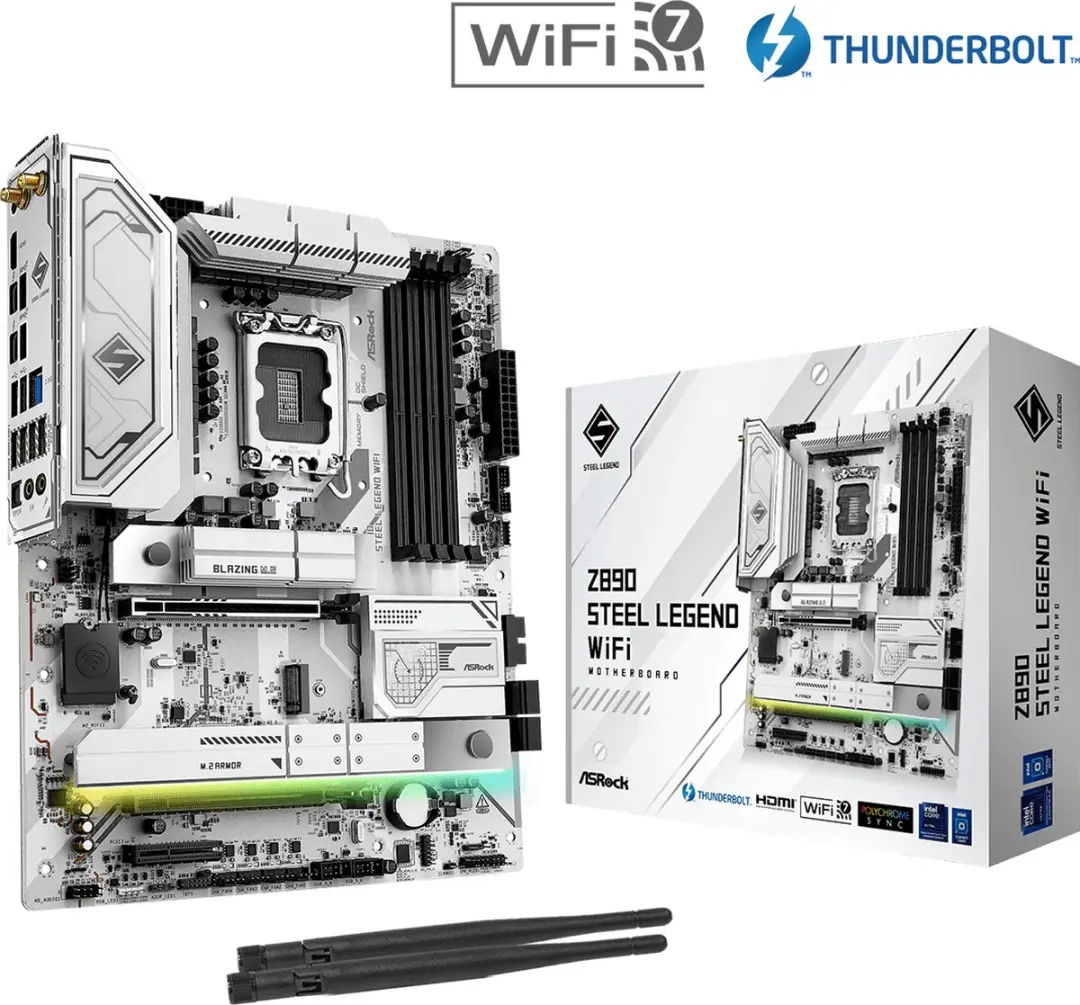 ASRock Z890 Steel Legend Moederbord - ATX - Intel Z890 - Wi-Fi 7