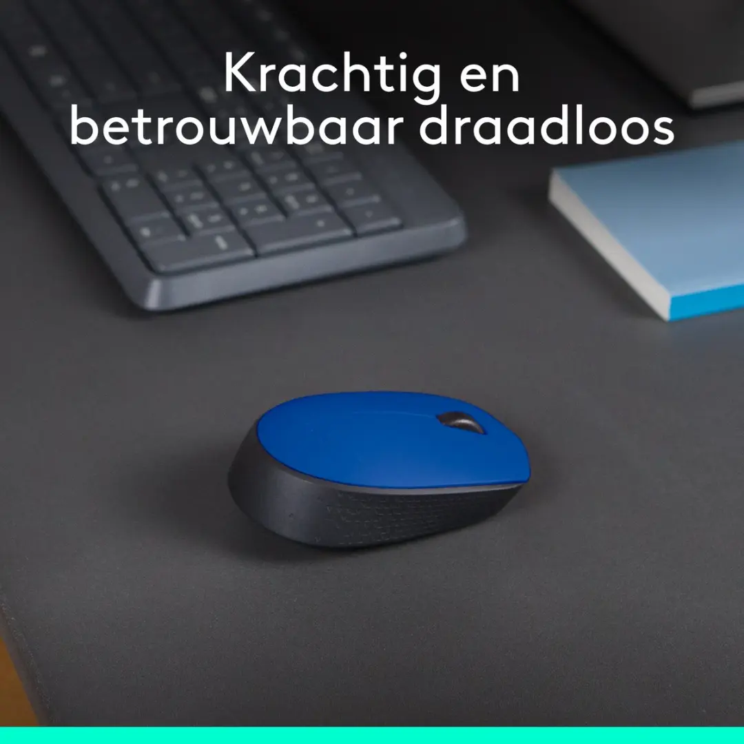 Logitech M171 Draadloze Muis - Blauw