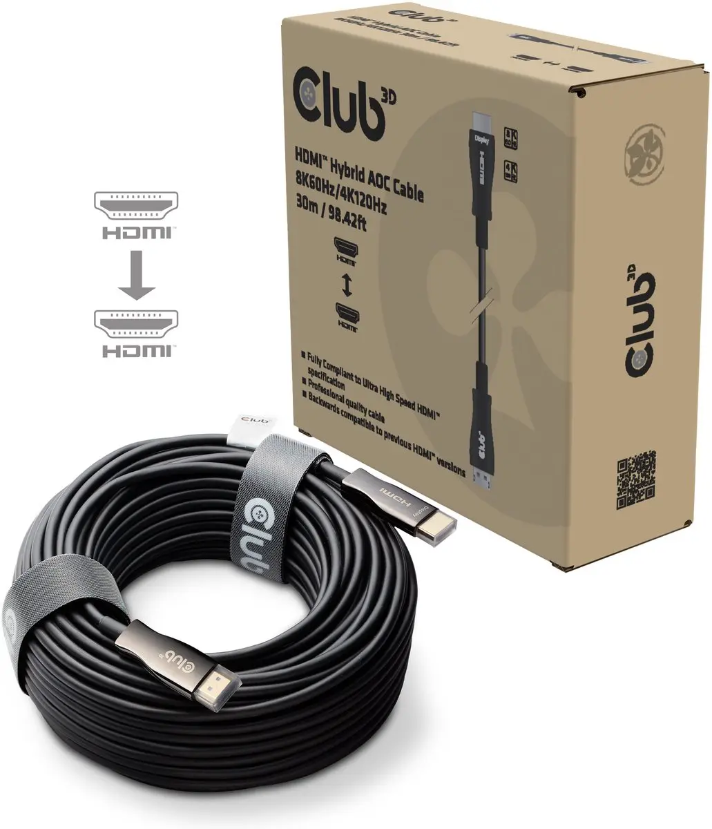Club 3D HDMI Hybride AOC-kabel 8K60Hz CAC-1392