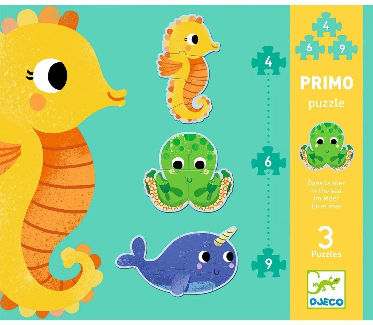 Djeco Primo Puzzle In De Zee - 4/6/9 Stuks DJ07144 - afbeelding 5 van 5