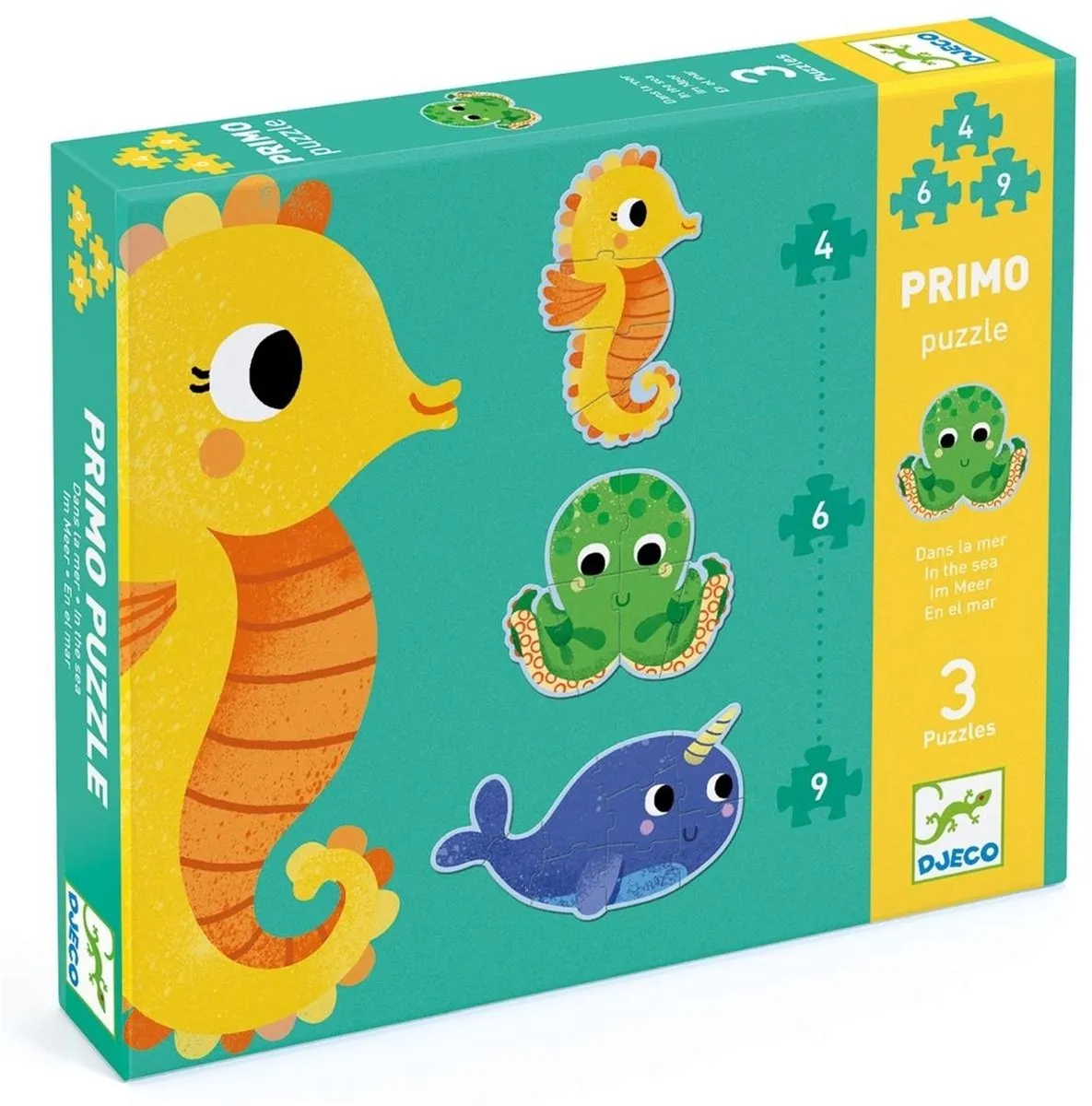 Djeco Primo Puzzle In De Zee - 4/6/9 Stuks DJ07144 - afbeelding 4 van 5