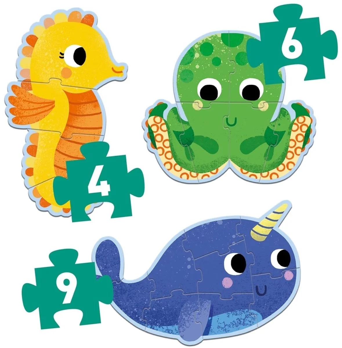 Djeco Primo Puzzle In De Zee - 4/6/9 Stuks DJ07144 - afbeelding 3 van 5