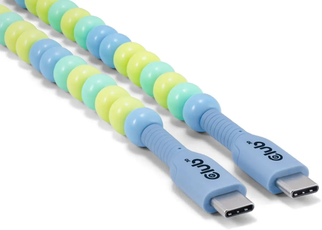 Club3D USB-C Kralenkabel CAC-3011 - Blauw/ Groen