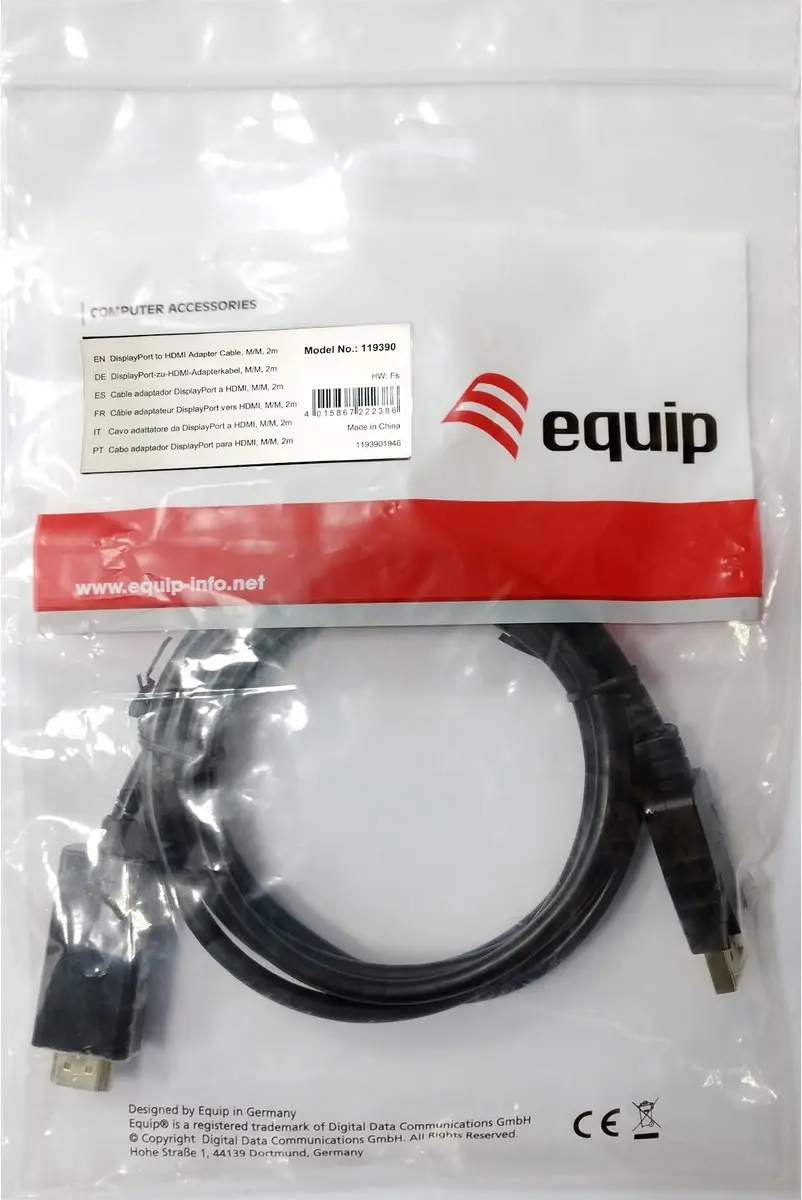 Equip HDMI Kabel 119391 - Zwart