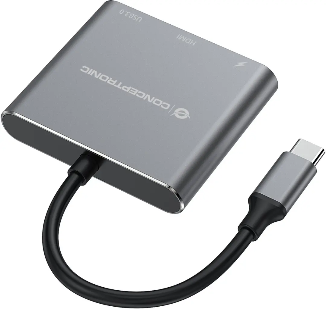 Conceptronic DONN18G USB 3.2 Dock 100W - Grijs