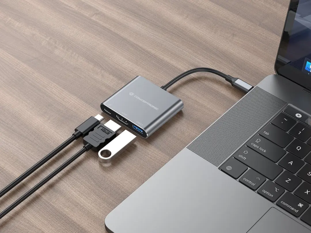 Conceptronic DONN18G USB 3.2 Dock 100W - Grijs