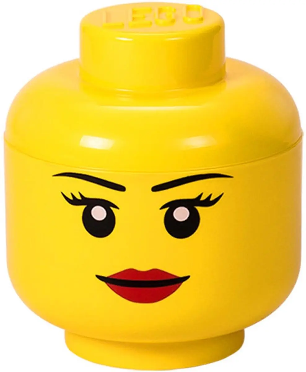 LEGO Iconic Hoofd Opbergbox Geel 16cm - afbeelding 6 van 6