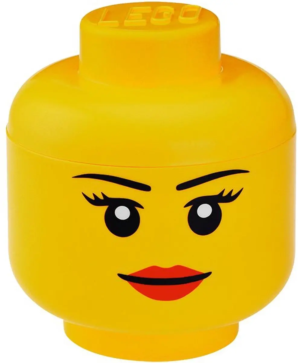 Opbergbox Iconic Hoofd Girl 16 cm, Geel