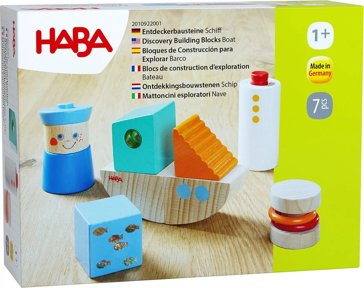 Haba Bouwstenen Schip - 2 Stuks - Multicolor
