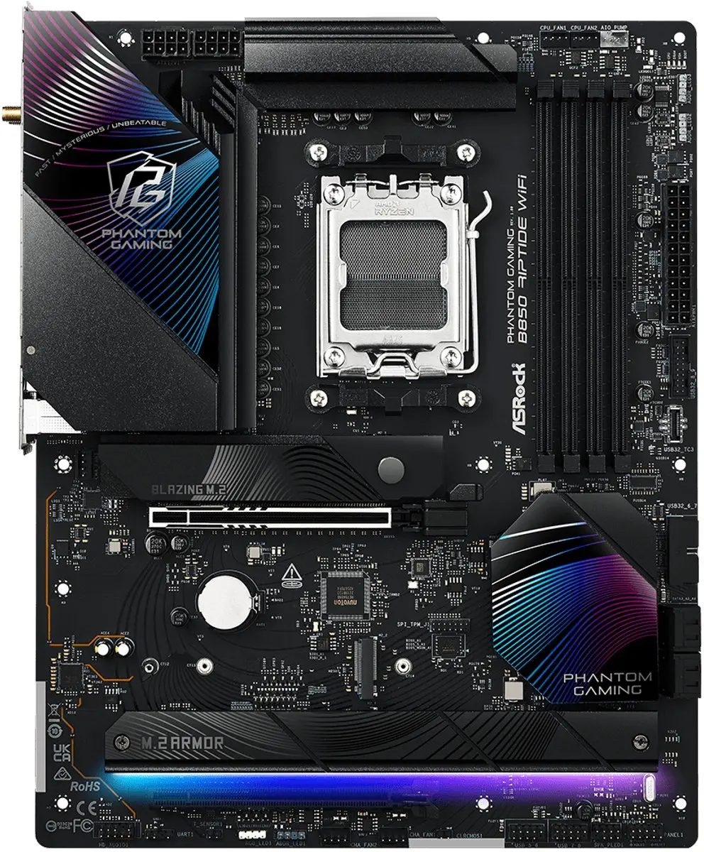 ASRock B850 Riptide WiFi Moederbord - AMD B850 - DDR5 - WiFi