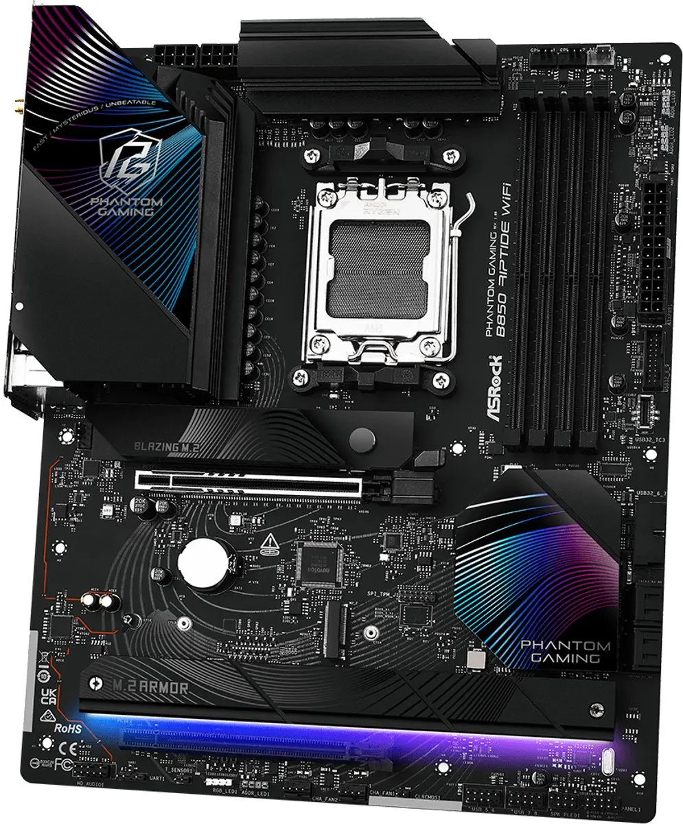 ASRock B850 Riptide WiFi Moederbord - AMD B850 - DDR5 - WiFi