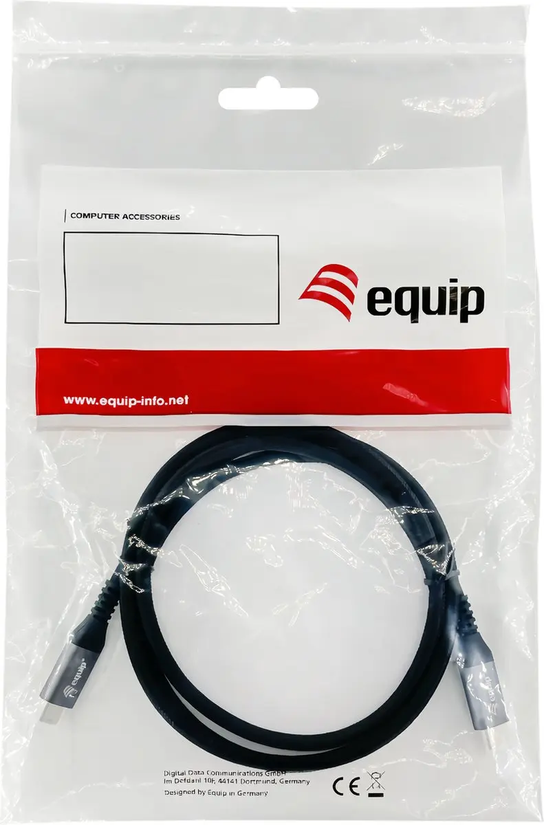Equip USB 3.2 Gen 2 USB-C Kabel 1m - Zwart