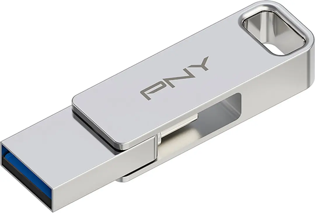 PNY Duo Link USB-A/USB-C OTG 128GB - Zilver