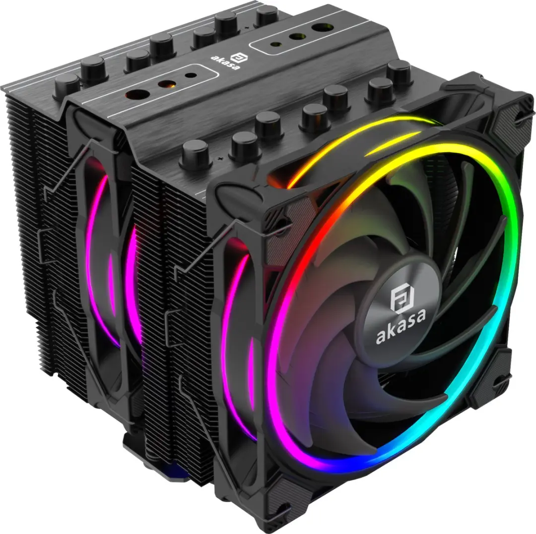 Akasa SOHO H7 AK-CC4026HP01 CPU Koeler - 2x 120mm RGB Zwart