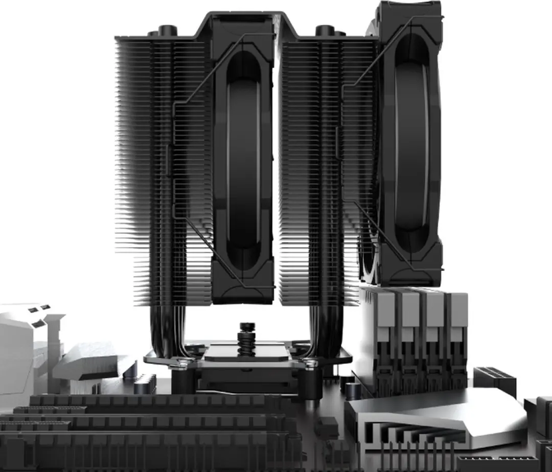Akasa SOHO H7 AK-CC4026HP01 CPU Koeler - 2x 120mm RGB Zwart