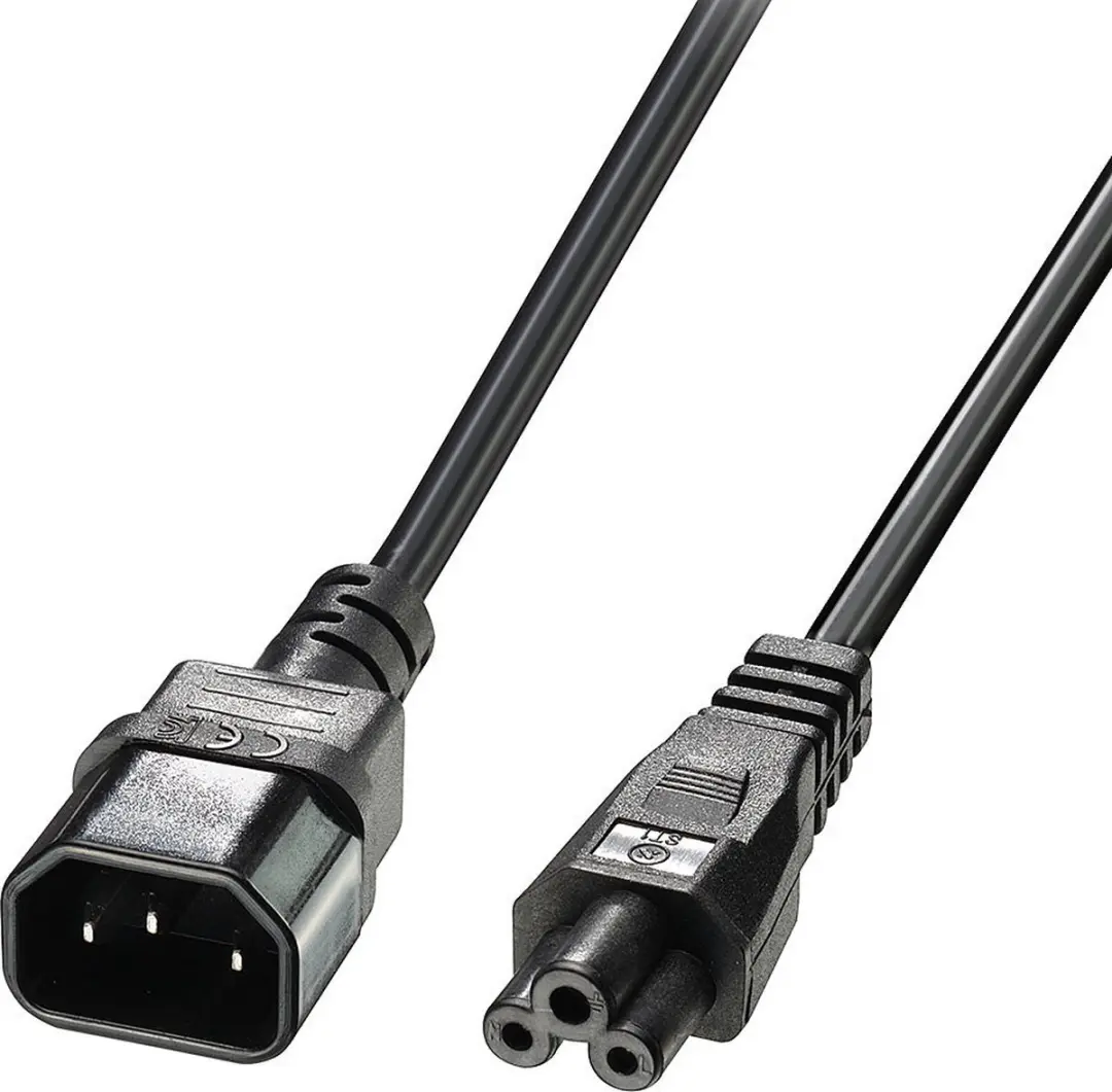 Lindy Stroomkabel C14 naar C5 5.0m - Zwart