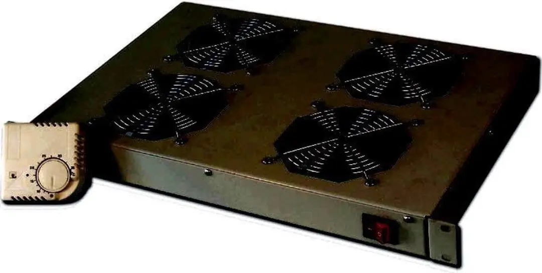 Digitus DN-19 FAN-4-HO-SW Geventileerd Blind Paneel - Zwart