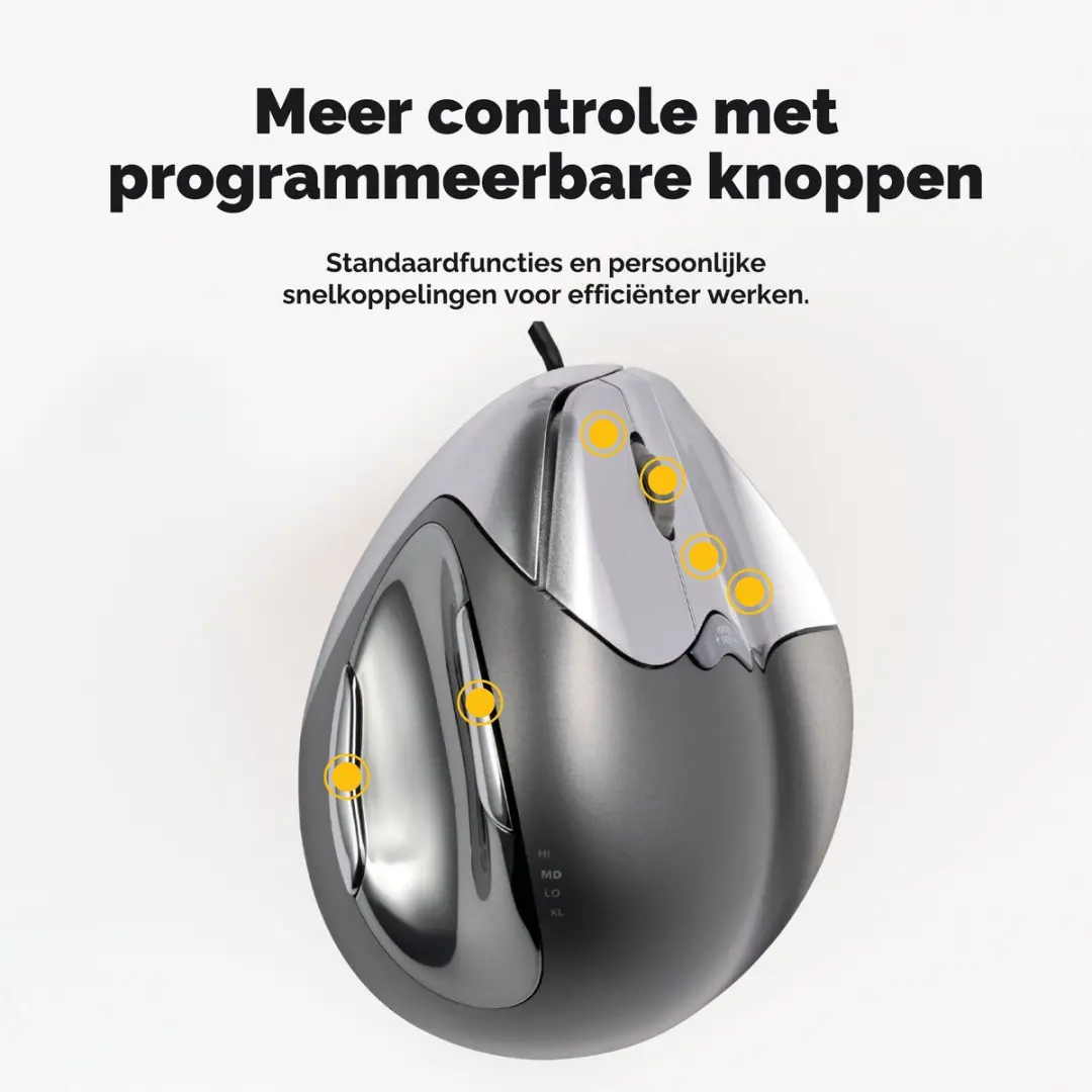 Evoluent Verticale Muis BNEEVR4 - Rechtshandig - Grijs